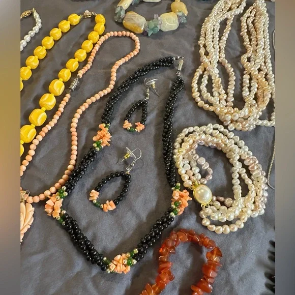 Jewelry mystery Box lot re-seller lot costume fashion semi-precious 11 pieces + - Picture 12 of 17